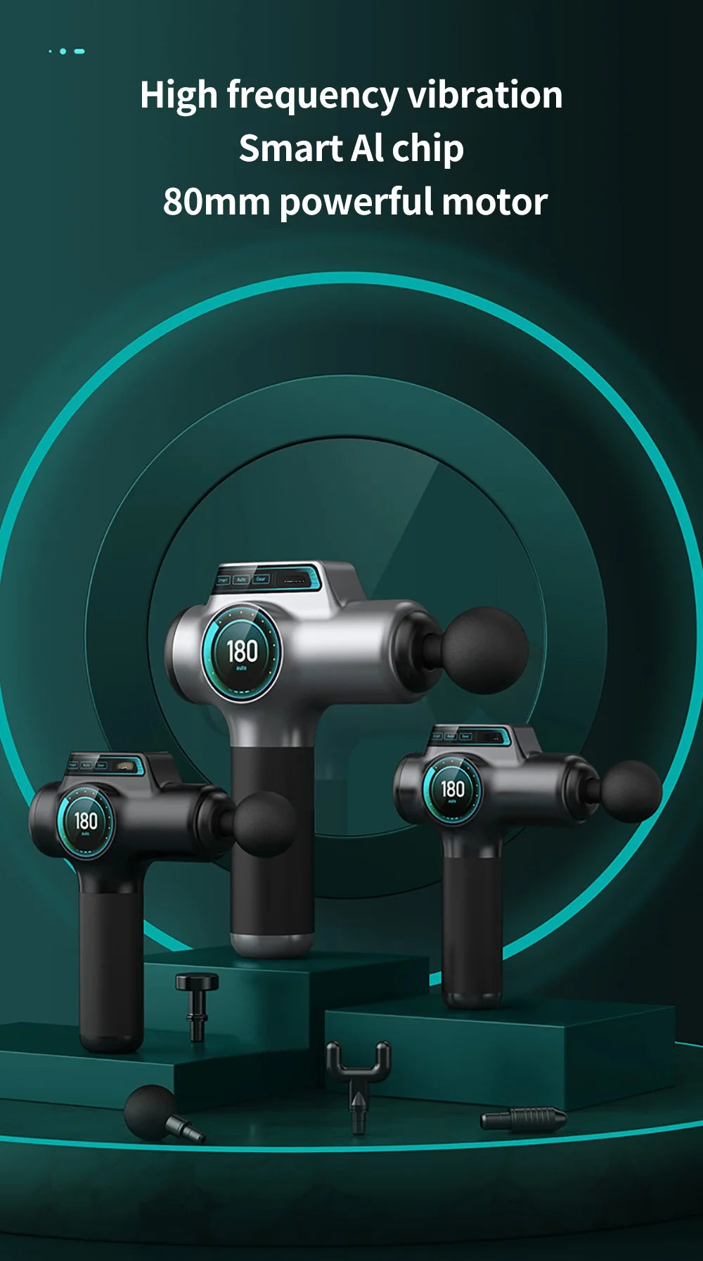 Professionell Massagepistol – 99 Hastigheter för Nacke & Rygg