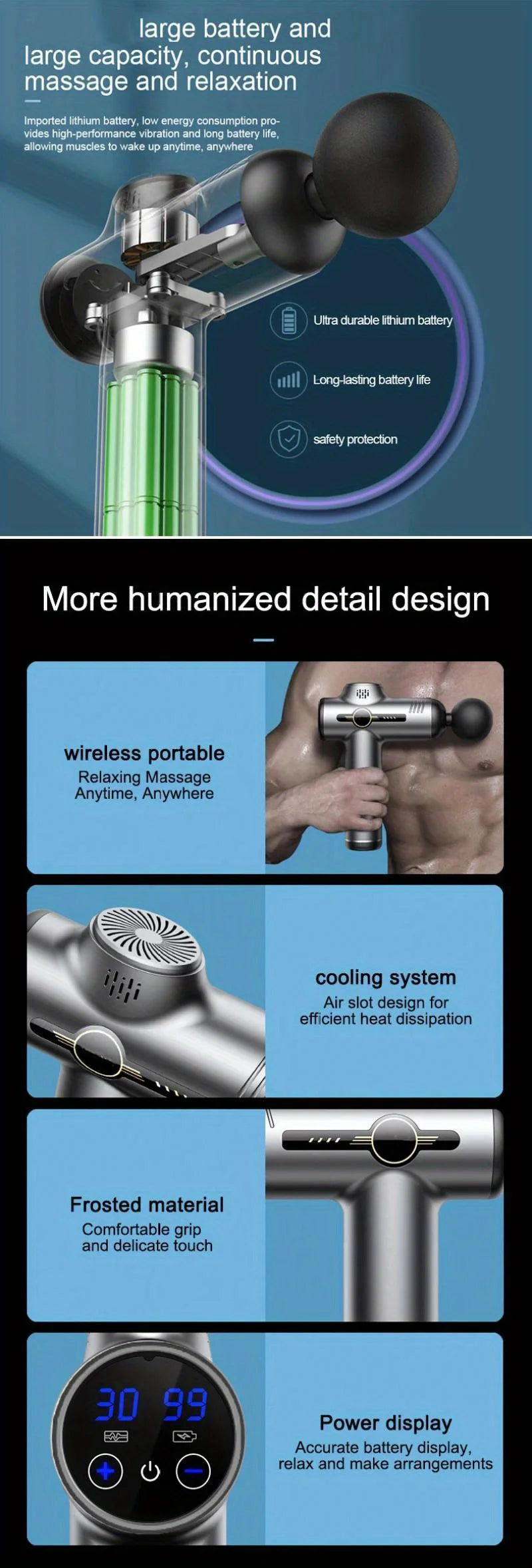 Professionell Massagepistol – 99 Hastigheter för Nacke & Rygg