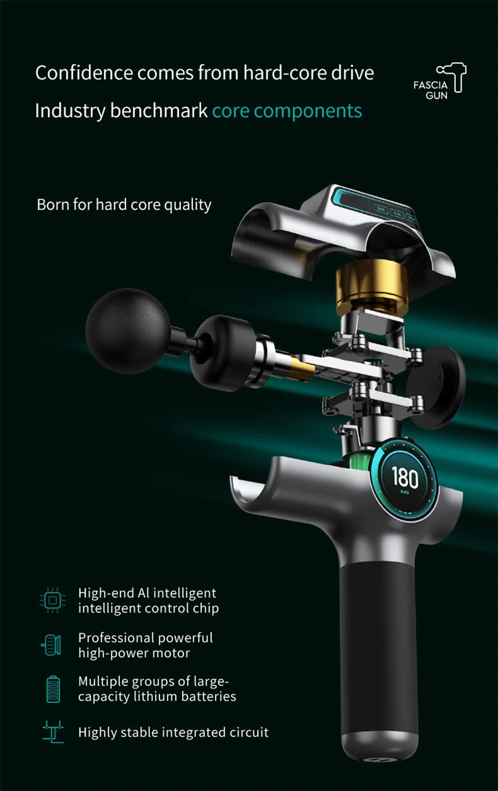 Professionell Massagepistol – 99 Hastigheter för Nacke & Rygg