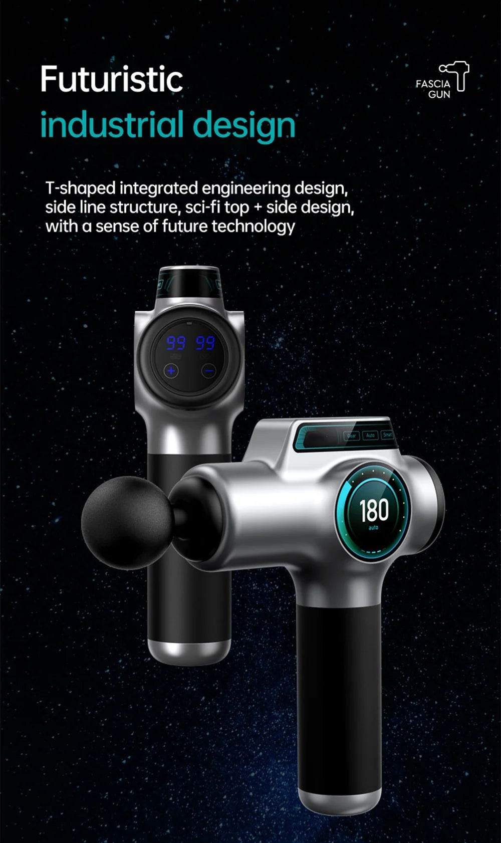 Professionell Massagepistol – 99 Hastigheter för Nacke & Rygg